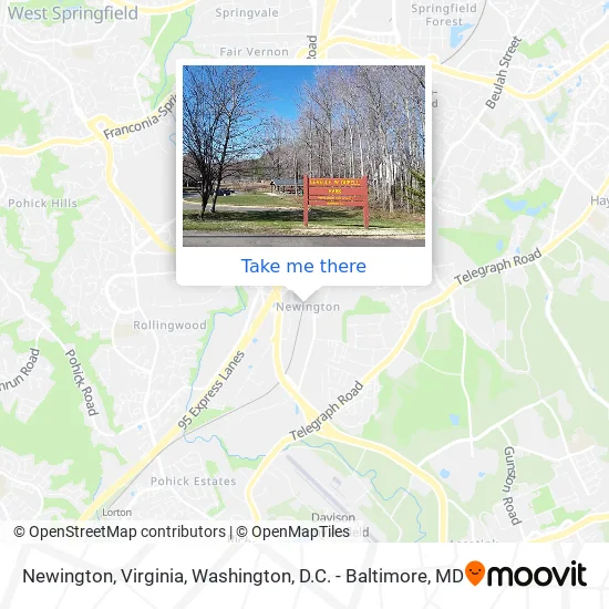 Newington, Virginia map