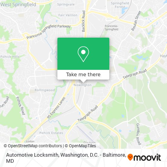 Mapa de Automotive Locksmith