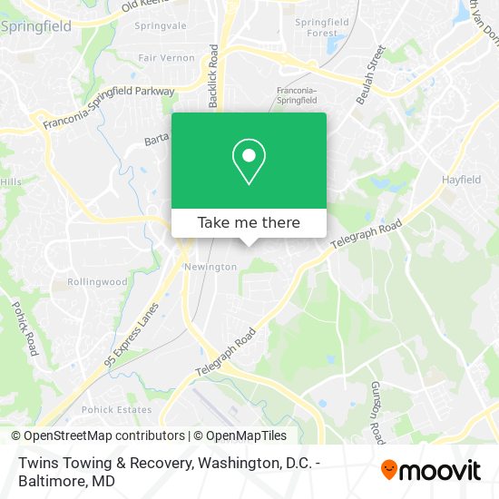 Twins Towing & Recovery map