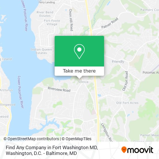 Find Any Company in Fort Washington MD map