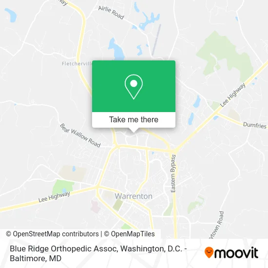 Blue Ridge Orthopedic Assoc map