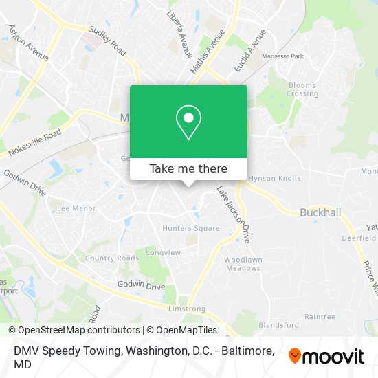 Mapa de DMV Speedy Towing