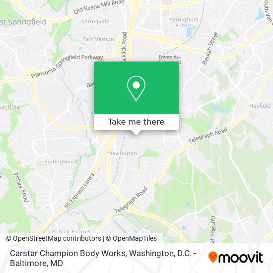 Carstar Champion Body Works map