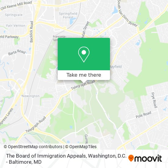 The Board of Immigration Appeals map