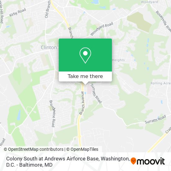 Colony South at Andrews Airforce Base map