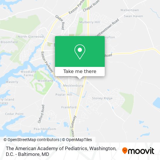 Mapa de The American Academy of Pediatrics