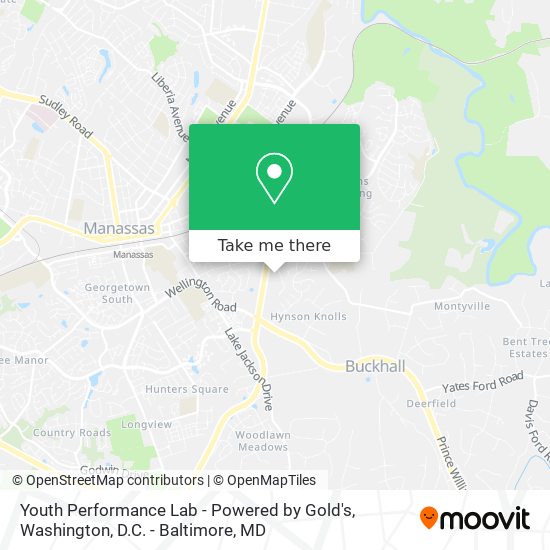 Youth Performance Lab - Powered by Gold's map