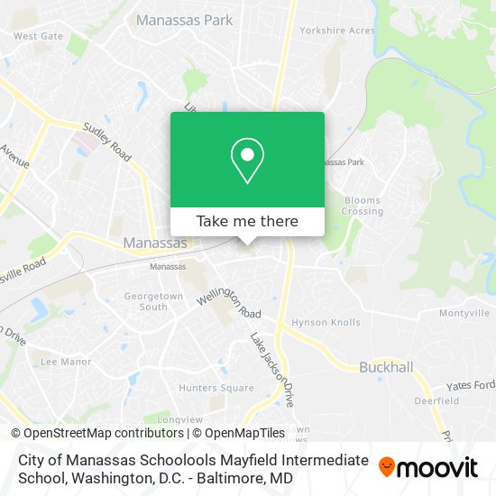 Mapa de City of Manassas Schoolools Mayfield Intermediate School