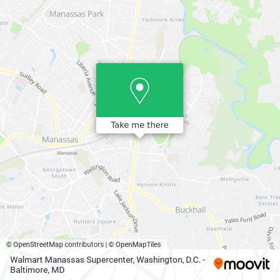 Walmart Manassas Supercenter map