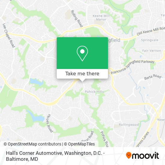 Hall's Corner Automotive map