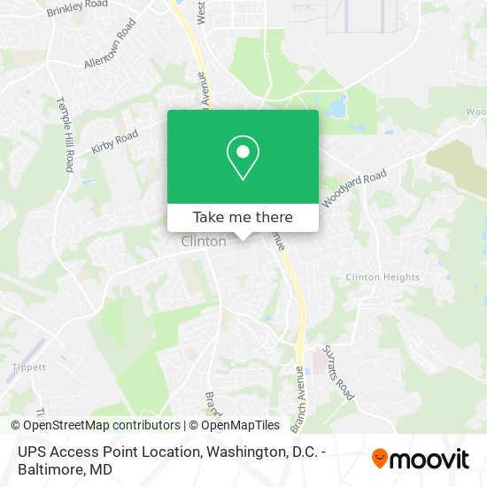 UPS Access Point Location map