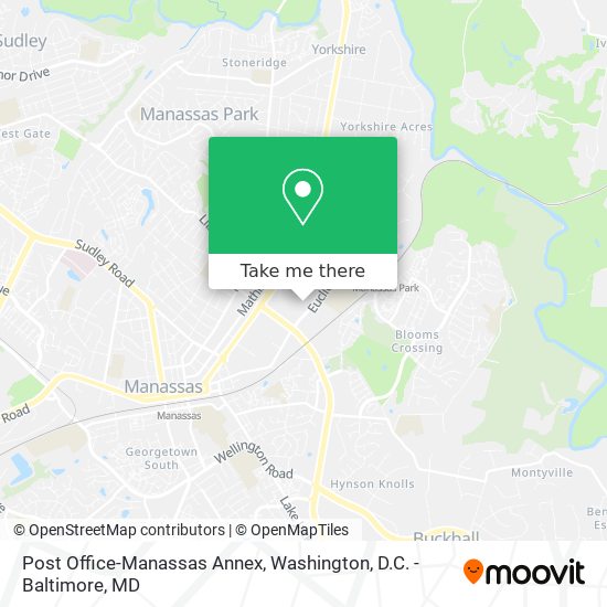 Post Office-Manassas Annex map