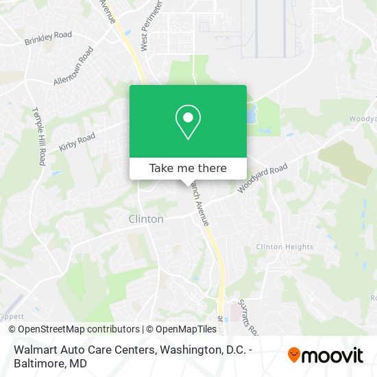 Walmart Auto Care Centers map