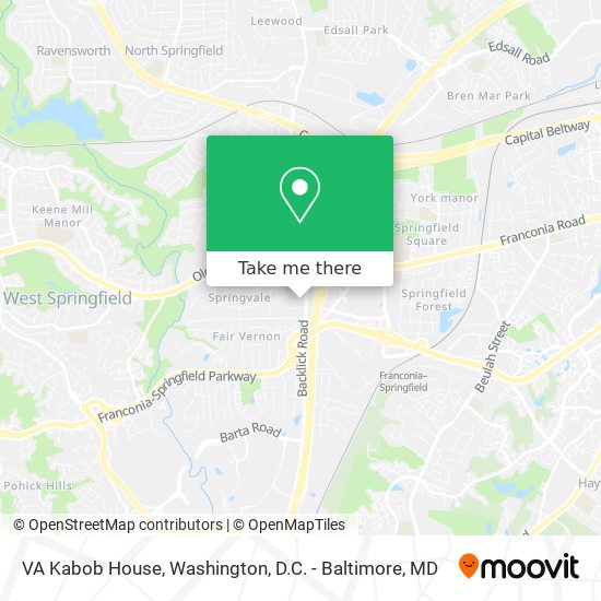 VA Kabob House map