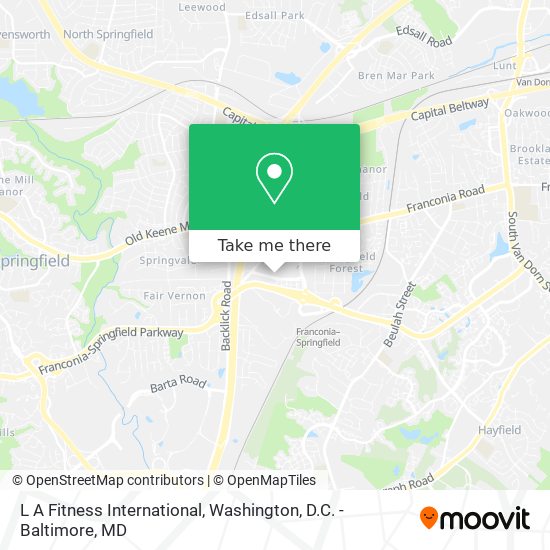 L A Fitness International map