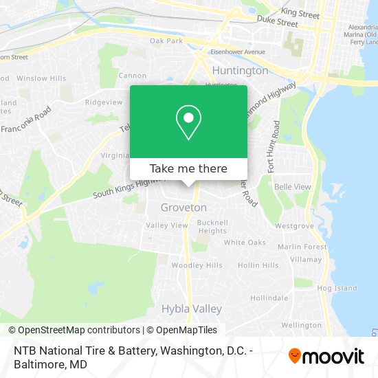 Mapa de NTB National Tire & Battery