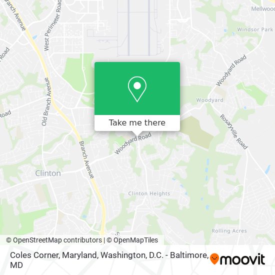 Mapa de Coles Corner, Maryland