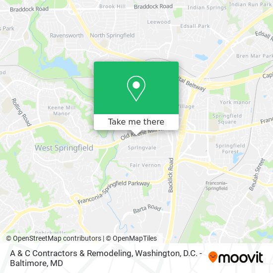 A & C Contractors & Remodeling map