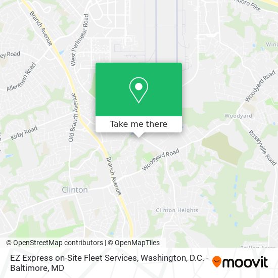 EZ Express on-Site Fleet Services map