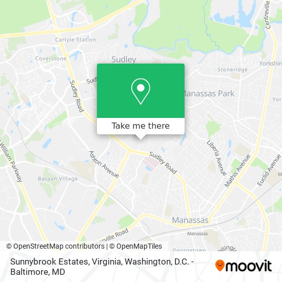 Mapa de Sunnybrook Estates, Virginia