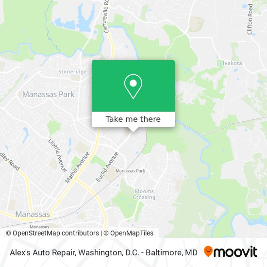 Alex's Auto Repair map