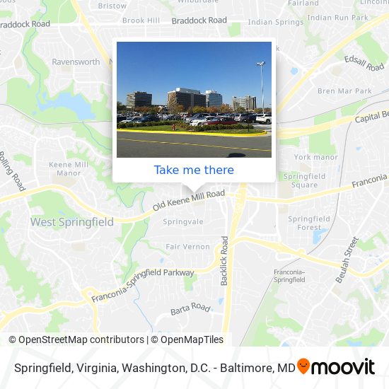 Mapa de Springfield, Virginia