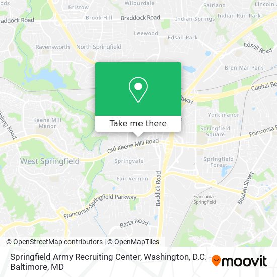 Springfield Army Recruiting Center map