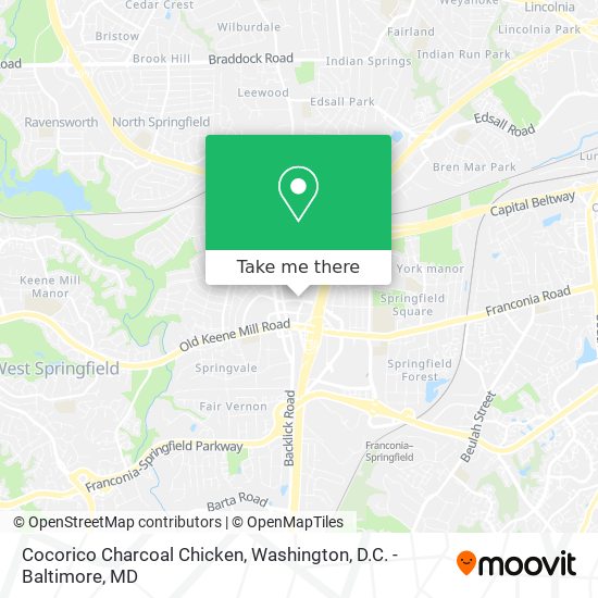 Mapa de Cocorico Charcoal Chicken