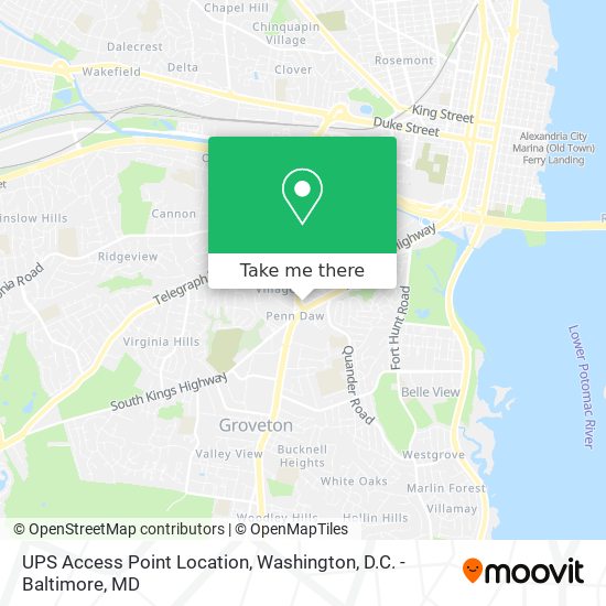 UPS Access Point Location map