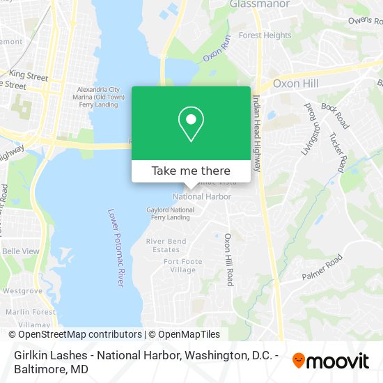 Girlkin Lashes - National Harbor map