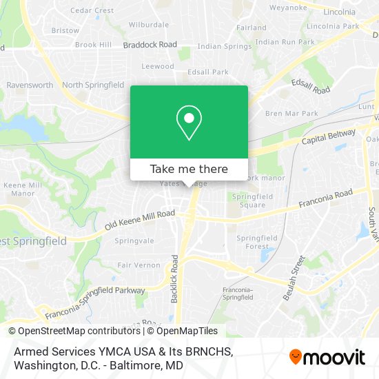 Armed Services YMCA USA & Its BRNCHS map