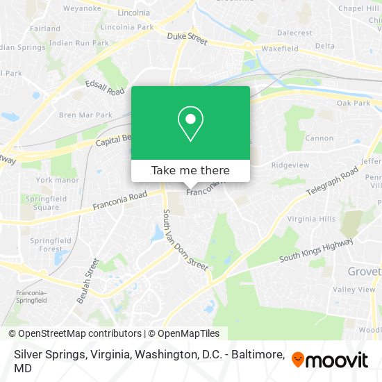 Silver Springs, Virginia map