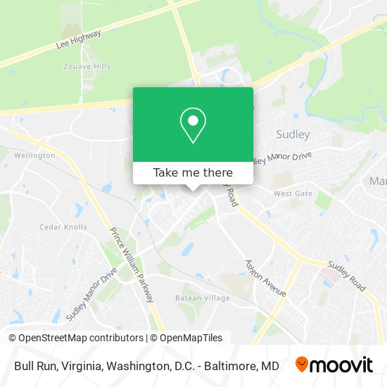 Bull Run, Virginia map