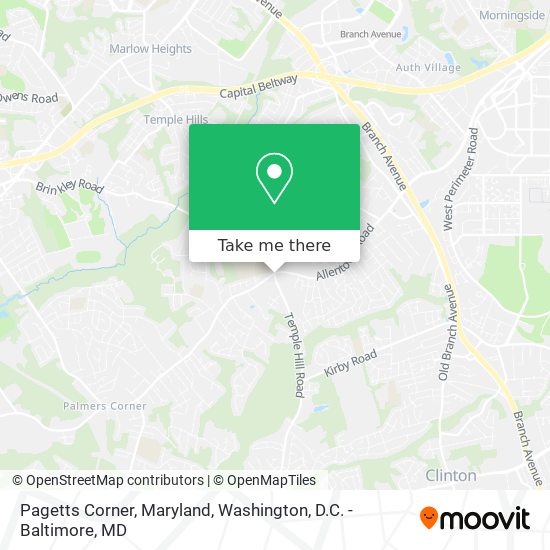 Mapa de Pagetts Corner, Maryland