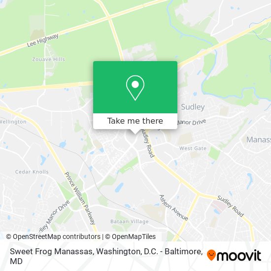 Mapa de Sweet Frog Manassas