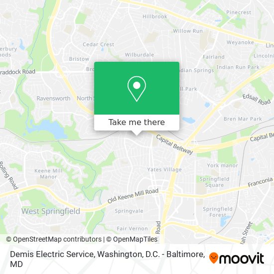 Demis Electric Service map