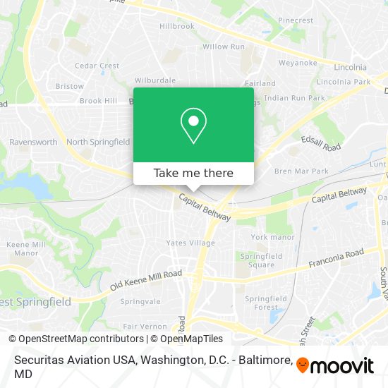 Mapa de Securitas Aviation USA