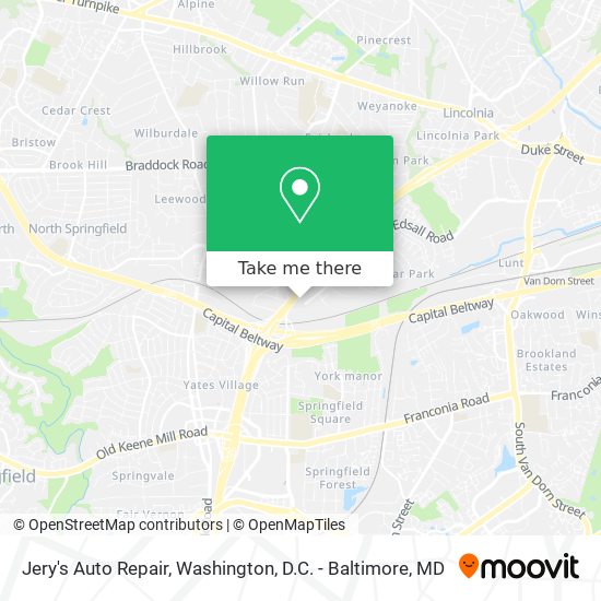 Jery's Auto Repair map