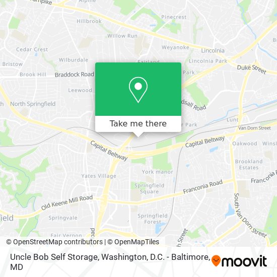 Mapa de Uncle Bob Self Storage