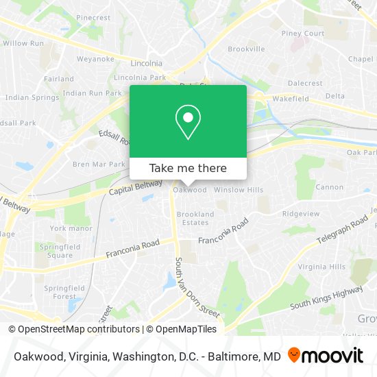 Mapa de Oakwood, Virginia