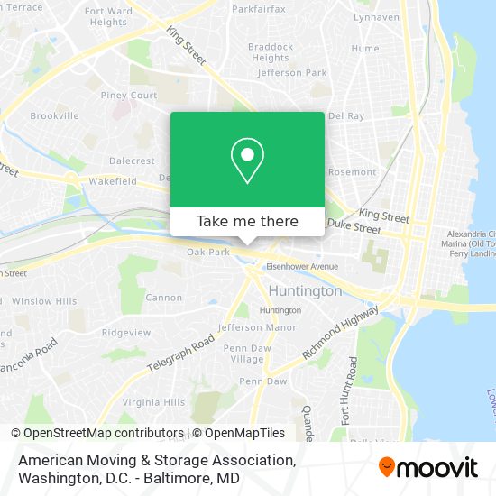 Mapa de American Moving & Storage Association