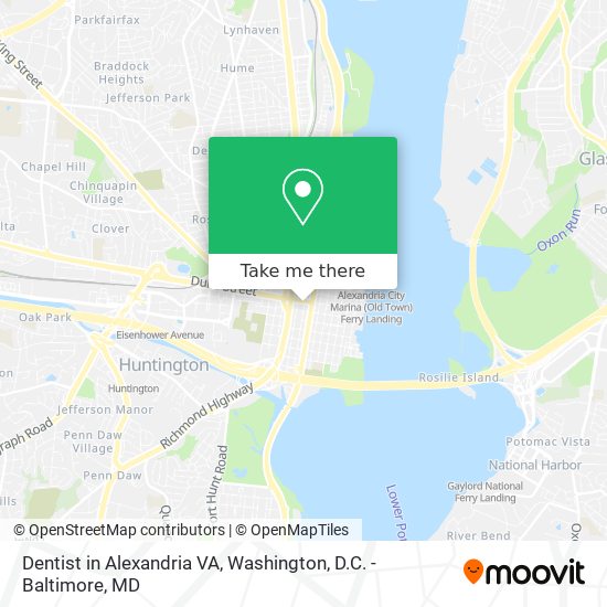 Dentist in Alexandria VA map