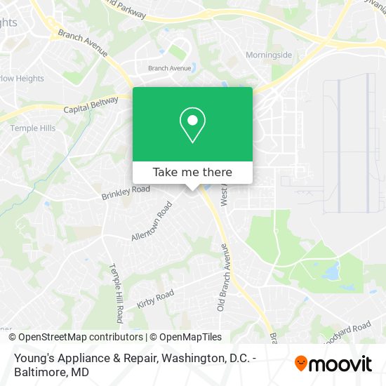 Young's Appliance & Repair map