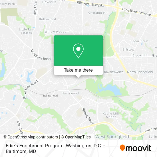 Edie's Enrichment Program map