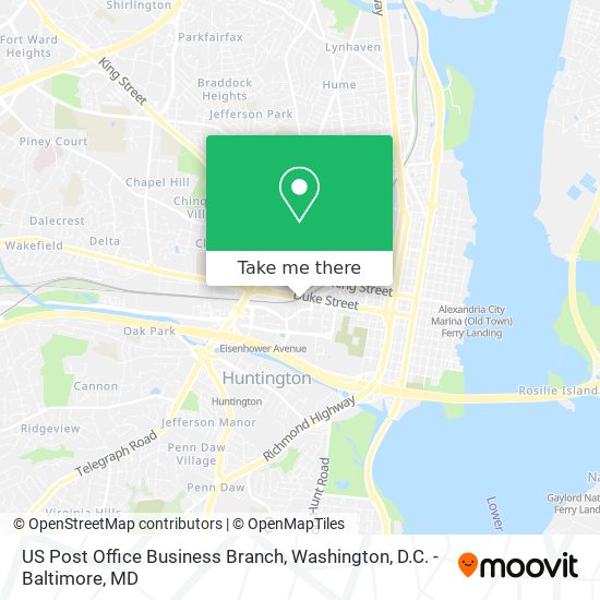 Mapa de US Post Office Business Branch