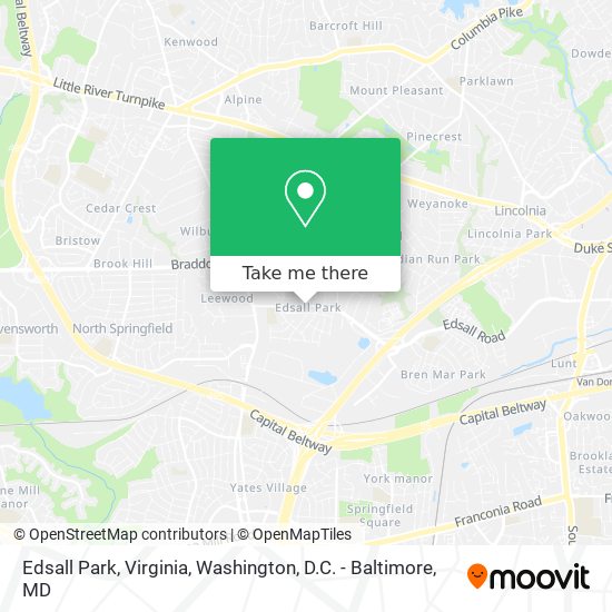 Edsall Park, Virginia map