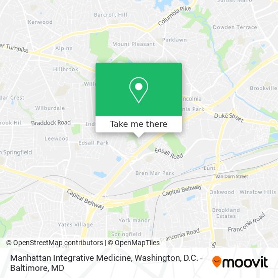 Manhattan Integrative Medicine map