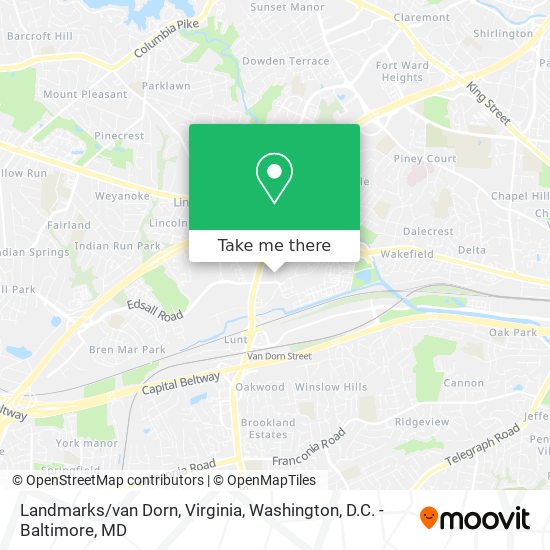 Mapa de Landmarks/van Dorn, Virginia