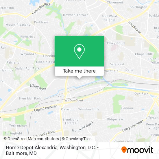 Mapa de Home Depot Alexandria