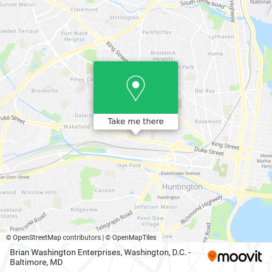 Brian Washington Enterprises map